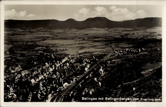 Postcard Balingen in Württemberg, Balingerbergen, aerial photograph