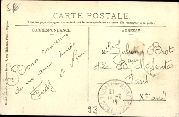 Postcard Gournay sur Marne Seine Saint Denis, Church