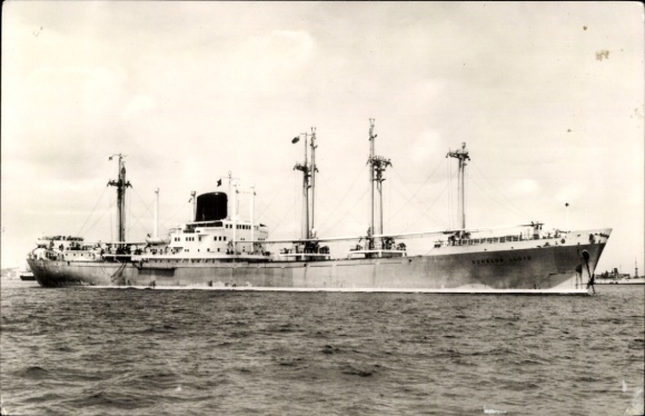 Postcard Cargo Ship, MS Schelde Lloyd, KRL, View Starboard