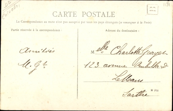 Postcard Luc sur Mer Calvados, The Road to Lion sur Mer, Geschäfte