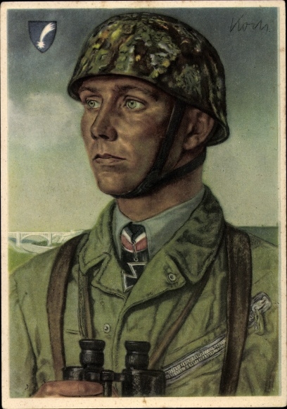 Artist PC Willrich, Wolfgang, Major Koch, paratroopers, VDA P 1 R 10 No. 2