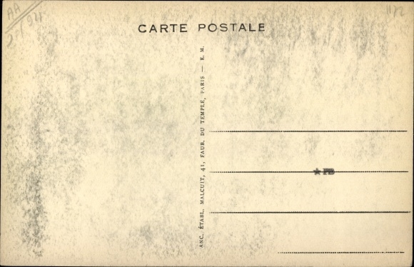 Postcard Chatenay Hauts-de-Seine, Castle Park, Pond