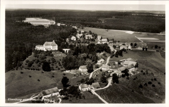 Postcard Eisenburg Memmingen in Swabia, aerial photograph