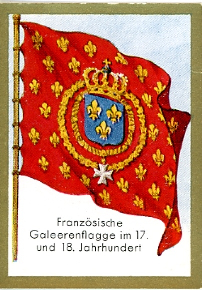Historical flags collection picture Picture 125, French galley flags in the 17th and 18th centuries