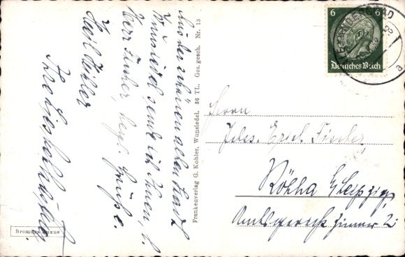 Postcard Wunsiedel in Upper Franconia, Jean Paul Monument and Birthplace