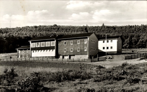 Postcard Burbach in the Eifel, youth hostel An der Burg