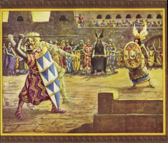 Collection picture Das Nibelungen-Lied, II. Frieze, Brunhilde, How Gunther fought with Brunhilde