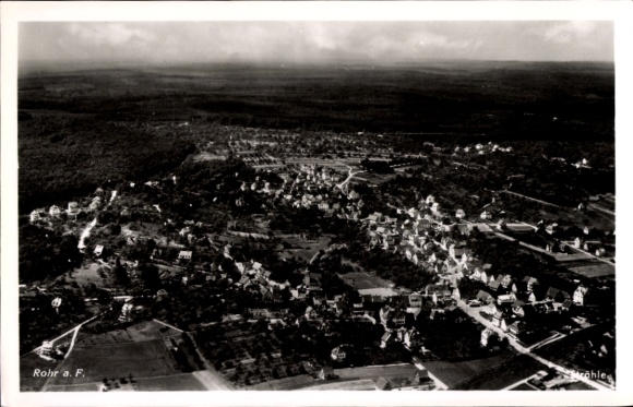 Postcard Rohr in Middle Franconia, aerial photograph