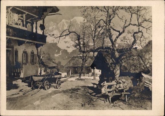 Artist PC Kempf-Hartenkampf, Gottlieb Jh., Around Easter, Bergdorf, HDK