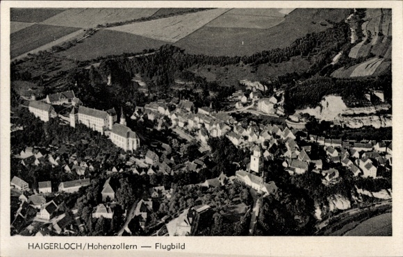 Ak Haigerloch im Zollernalbkreis, Fliegeraufnahme