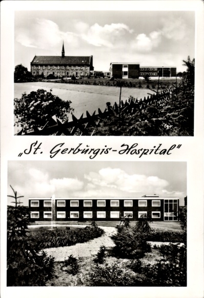 Postcard Nottuln in Westphalia, St Gerburgis Hospital