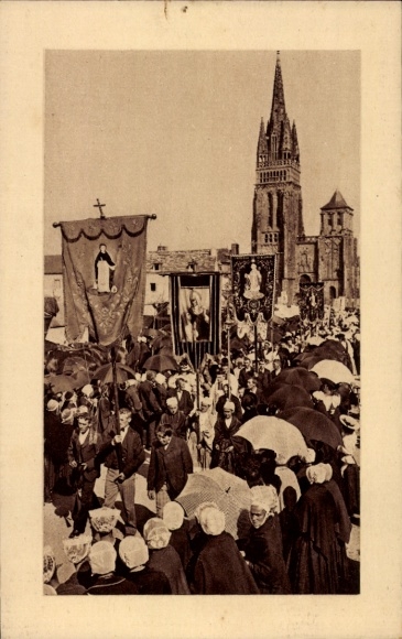 Postcard Le Folgoët Finistère, Great Pardon of 8 September