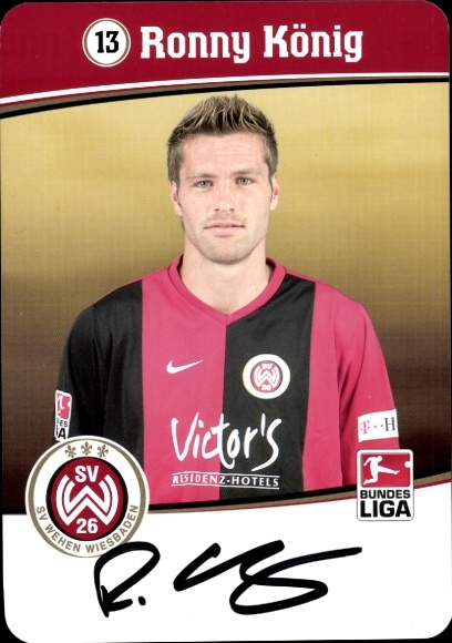 Autogrammkarte Fußballer Ronny König, SV Wehen Wiesbaden, Autogramm