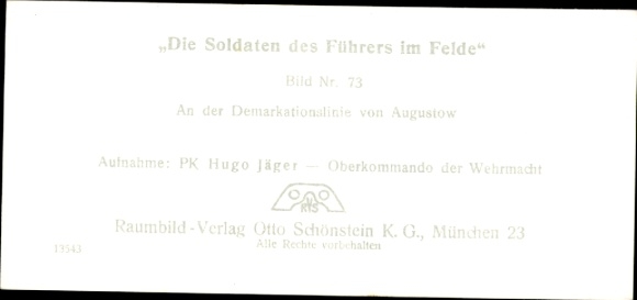 Stereo spatial image photo "The Leader's Soldiers in the Field", No. 73, demarcation line by Augustow
