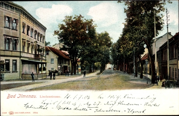 Postcard Ilmenau in Thuringia, Lindenstraße