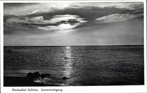 Postcard Baltrum, sunset