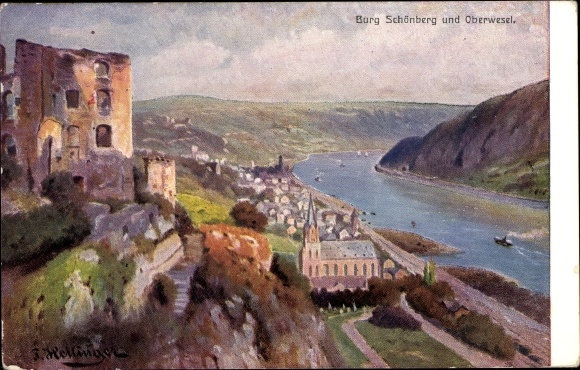 Artist PC Hellingen, Oberwesel am Rhein, Schönberg Castle