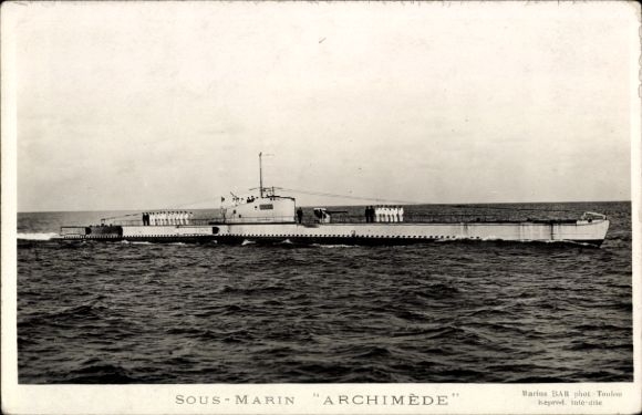 Ak Französisches U-Boot, Sous Marin, Archimède