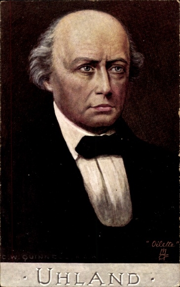 Artist Postcard poet Ludwig Johann Uhland, portrait