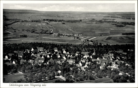 Postcard Schöckingen Ditzingen in Württemberg, aerial photograph