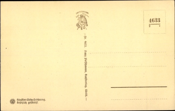 Stone print Postcard Szklarska Poręba Schreiberhau Giant Mountains Silesia, Reifträgerbaude, German Bohemia