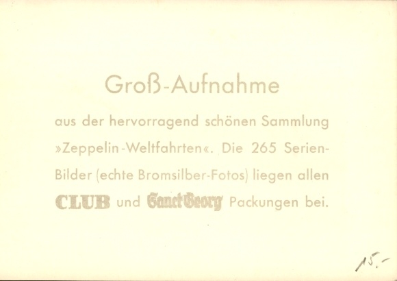 Zeppelin World Tours Collector's Card No. 63 Post-War Airships, LZ 126 under Construction