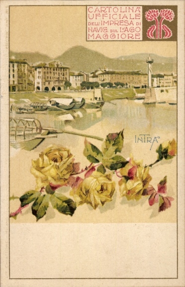 KP artystyczna Intra Verbania Lago Maggiore Piemonte, port, róże