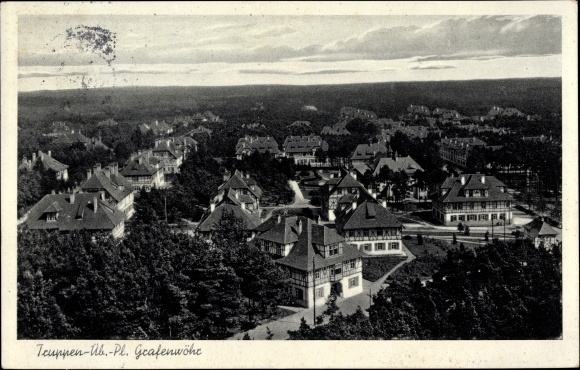 PC Grafenwoehr in Bavaria, view over the military training area to the town