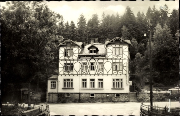 Postcard Langenberg Raschau Markersbach Saxony, HO Hotel St. Katharina