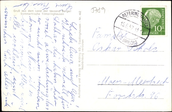 Postcard Titmaringhausen Medebach in Sauerland, panorama