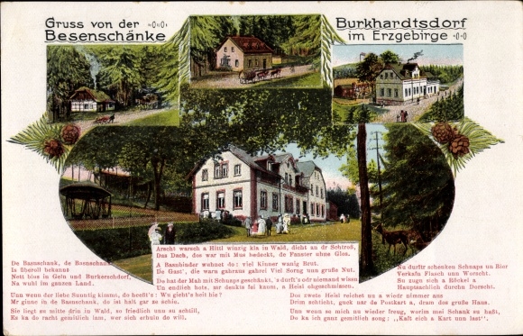 PC Burkhardtsdorf in the Ore Mountains, broom tavern, poem