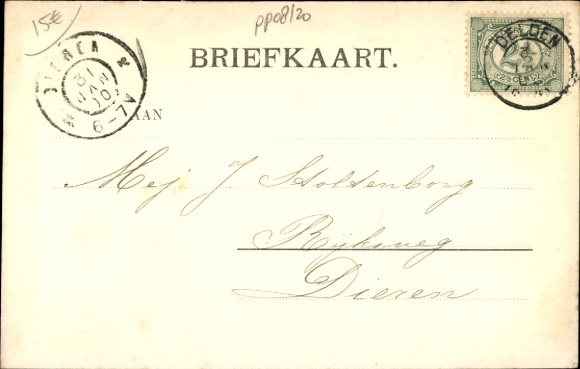 Passepartout Postcard Delden Gelderland, Straatgezicht, Twiekel