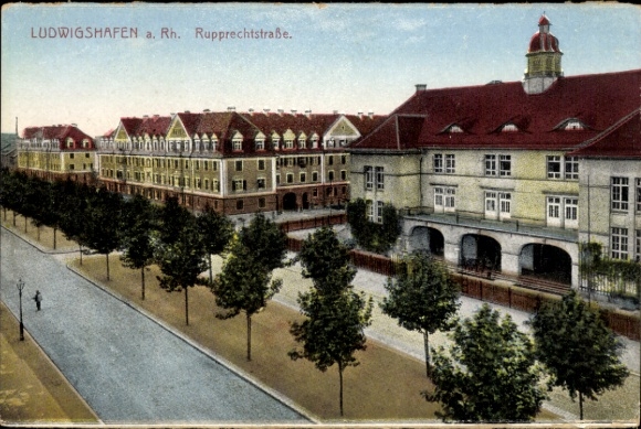 Ak Ludwigshafen am Rhein, Blick in die Rupprechtstraße