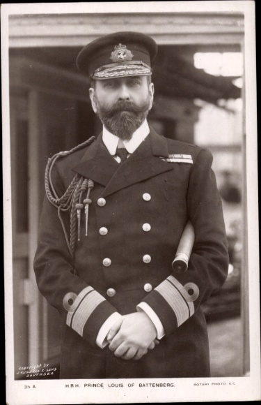 Ak Prinz Louis von Battenberg, Uniform, Fernrohr