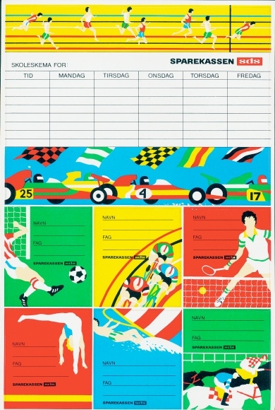 Timetable Advertising, Sparekassen sds, Sports, Running, Football, Racing, Tennis, Horseback Riding, Gymnastics