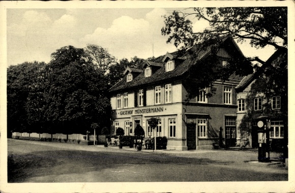 Postcard Schillerslage Burgdorf Lower Saxony, Gasthof Münstermann