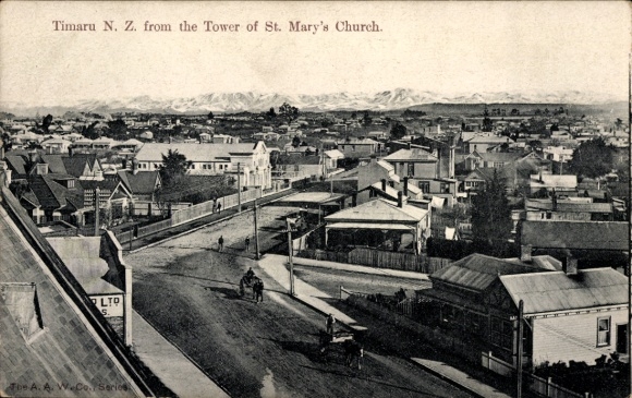 PC Timaru New Zealand, St. Mary's Church from the Tower
