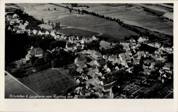 Ak Achstetten in Oberschwaben, Fliegeraufnahme