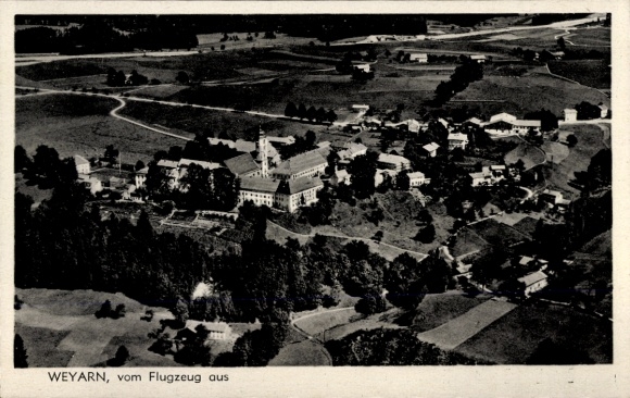 Ak Weyarn Oberbayern, Luftbild  Flugaufnahme, Gebäude, Natur, Landschaft