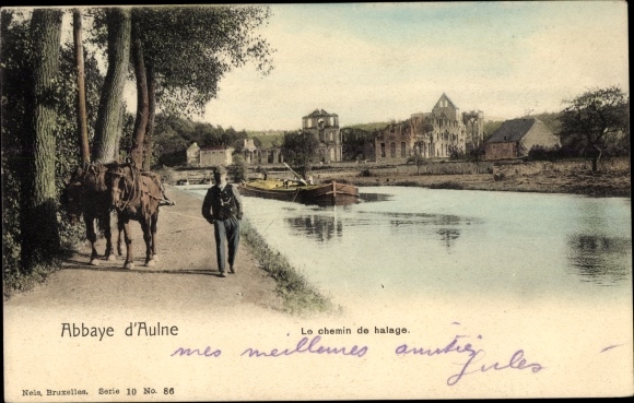KP Abbaye d'Aulne Wallonia Hainaut, chemin de halage