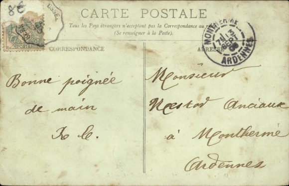 Postcard Clermont Ferrand Puy de Dôme, Gilbert Gaillard Square, tram