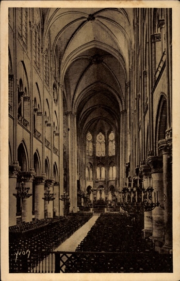 CPA Parijs IV, Notre Dame, interieur