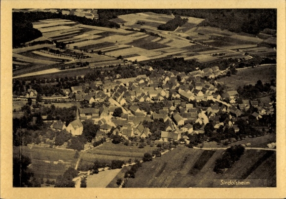 Ak Sindolsheim Rosenberg in Baden, Fliegeraufnahme