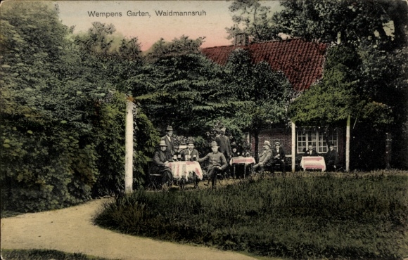 Ak Wensebrock Brockel in Niedersachsen, Wempens Garten, Waidmannsruh