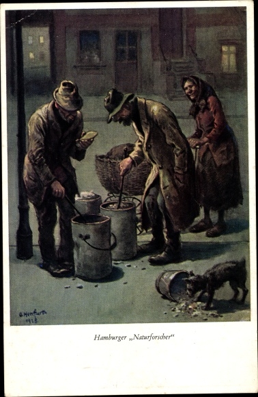Artist PC Herrfurt, O., Hamburg naturalist, garbage collector