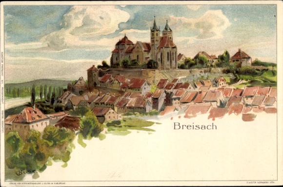 Artist Chromo-Litho Biese, C., Breisach am Oberrhein, general view