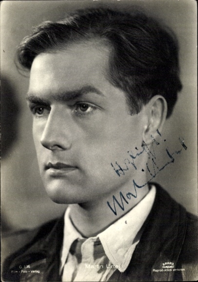 Postcard actor Martin Urtel, portrait, Film Photo Verlag G 136