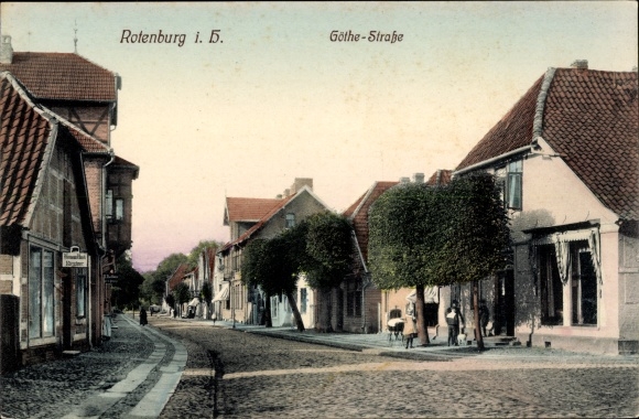 Postcard Rotenburg in Hanover Rotenburg an der Wümme, Goethe Strasse