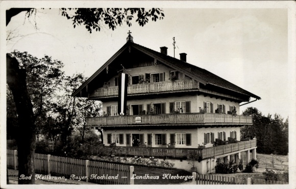 Postcard Bad Heilbrunn in Oberbayern, Landhaus Kleeberger