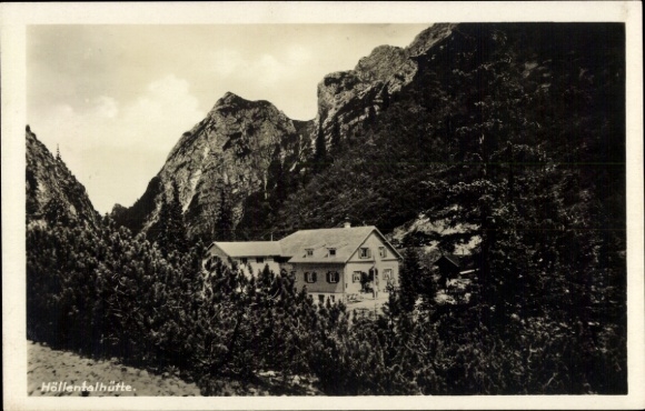 Postcard Grainau in Upper Bavaria, Höllentalangerhütte, Höllentalhütte